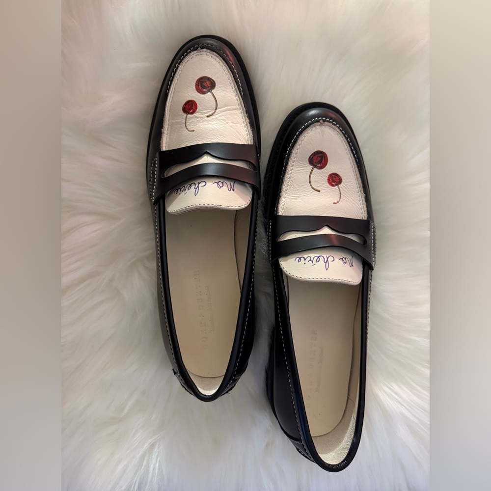 Duke + Dexter Wilde Cherry Penny Loafers
